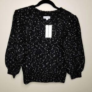NWT Calvin Klein Black/ Silver Sweater XS